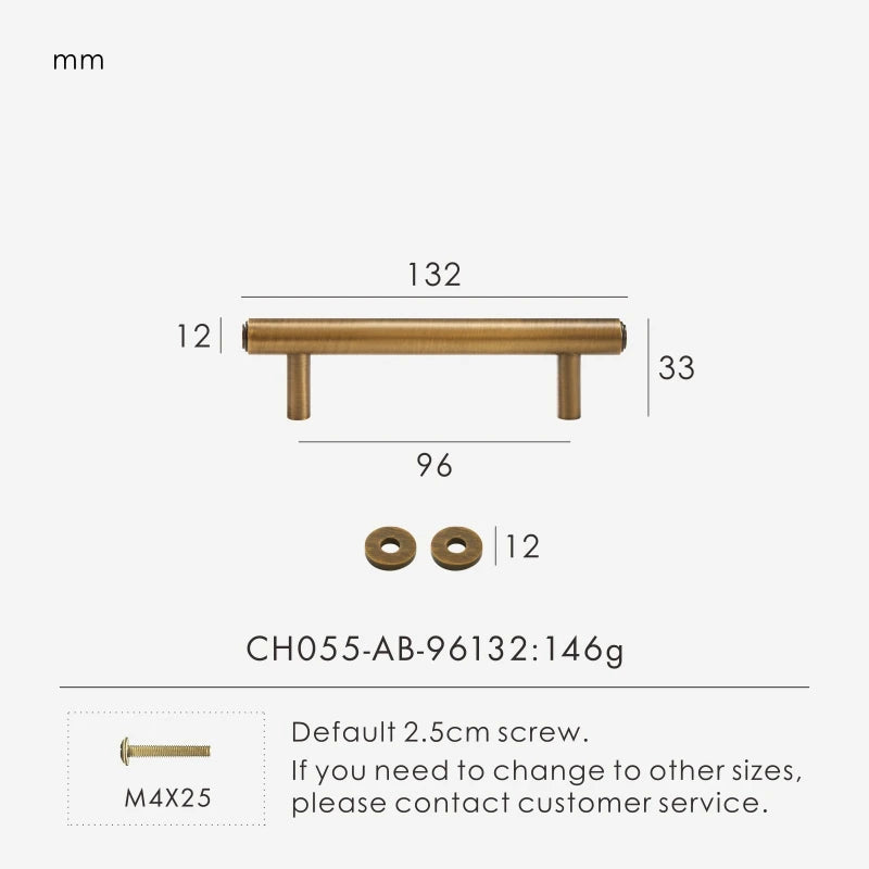 Forma Brass Cabinet Handle & Knob - Antique Brass