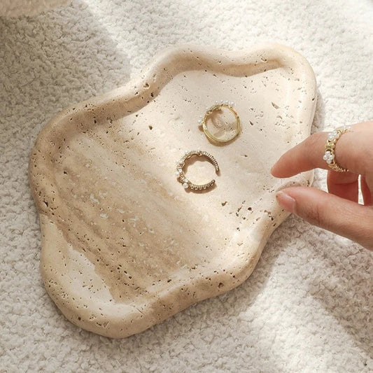 Travertine Cloud Tray