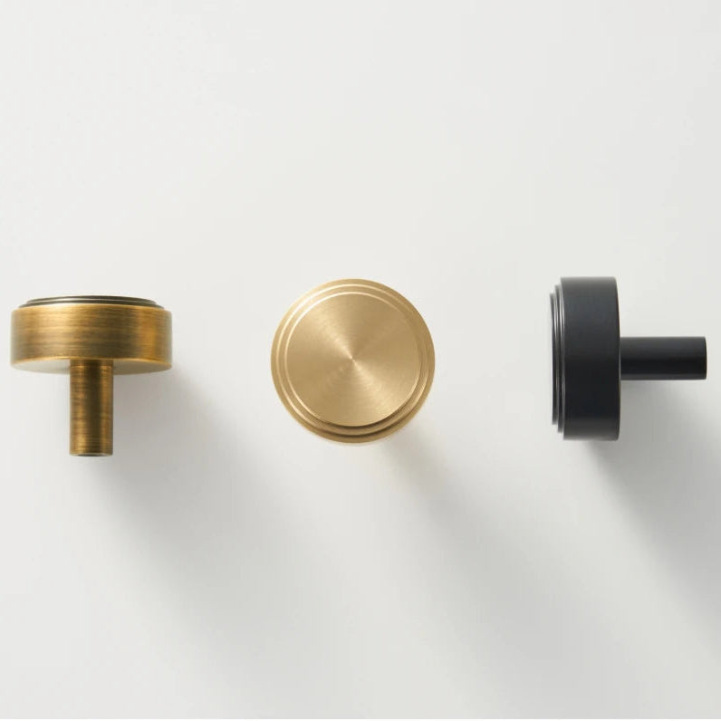 Forma Brass Cabinet Handle & Knob - Matte Black