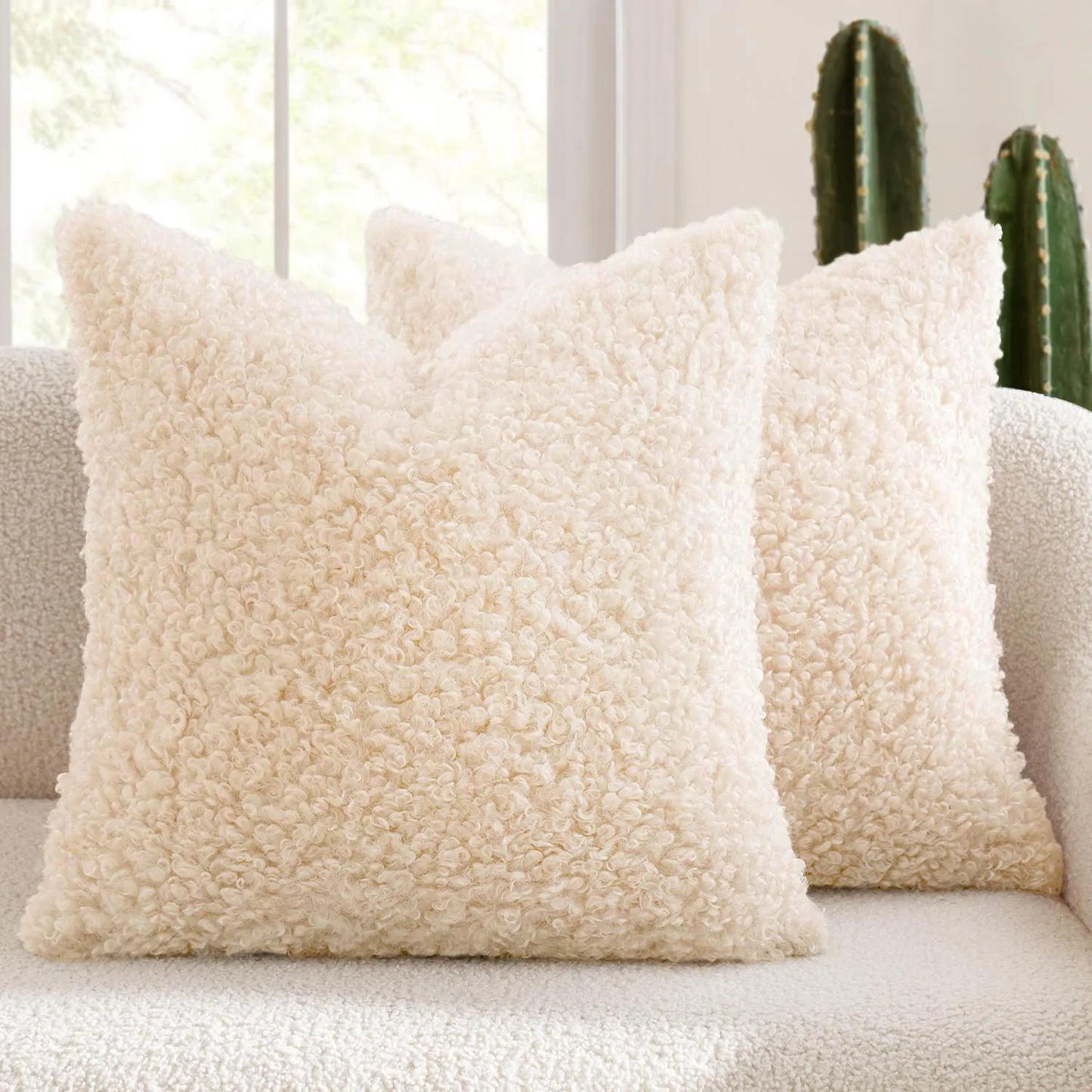 Plush Teddy Cushion Covers (Set of 2)