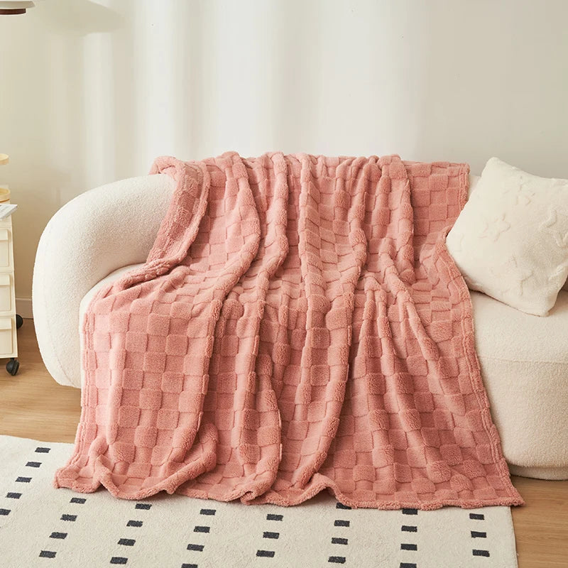 Checkered Fleece Blanket