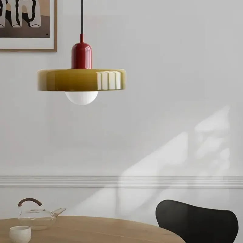 Retro Colored Glass Pendant Lamp