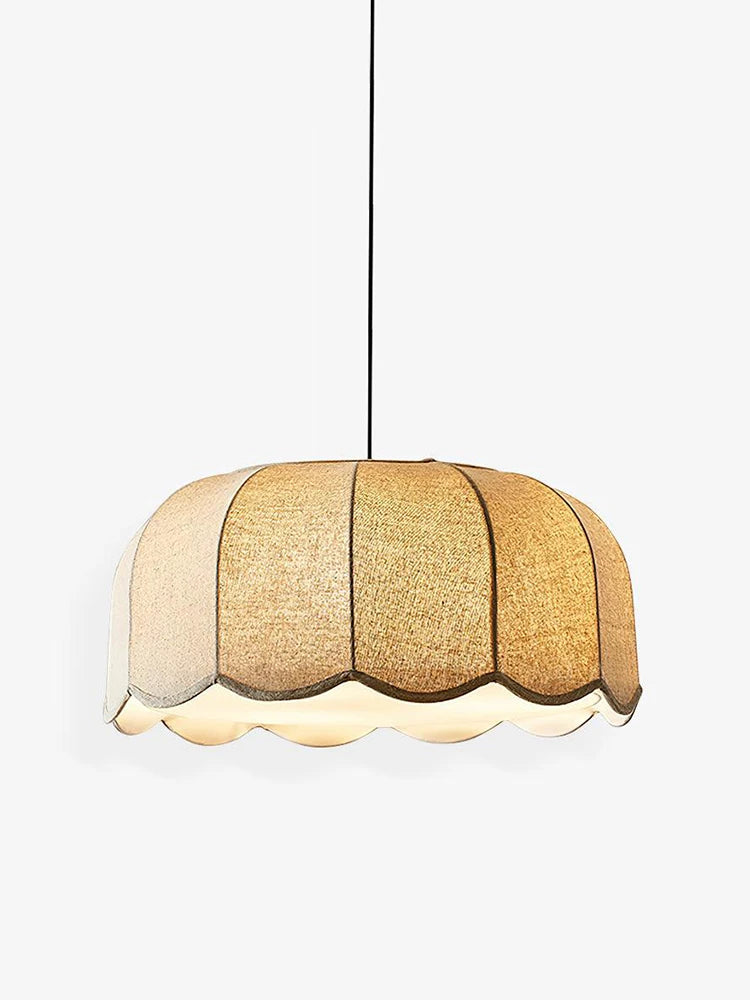 Scalloped Fabric Pendant Light