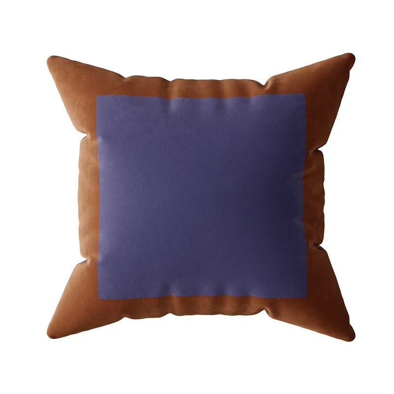 Colour Block Velvet Cushion Cover