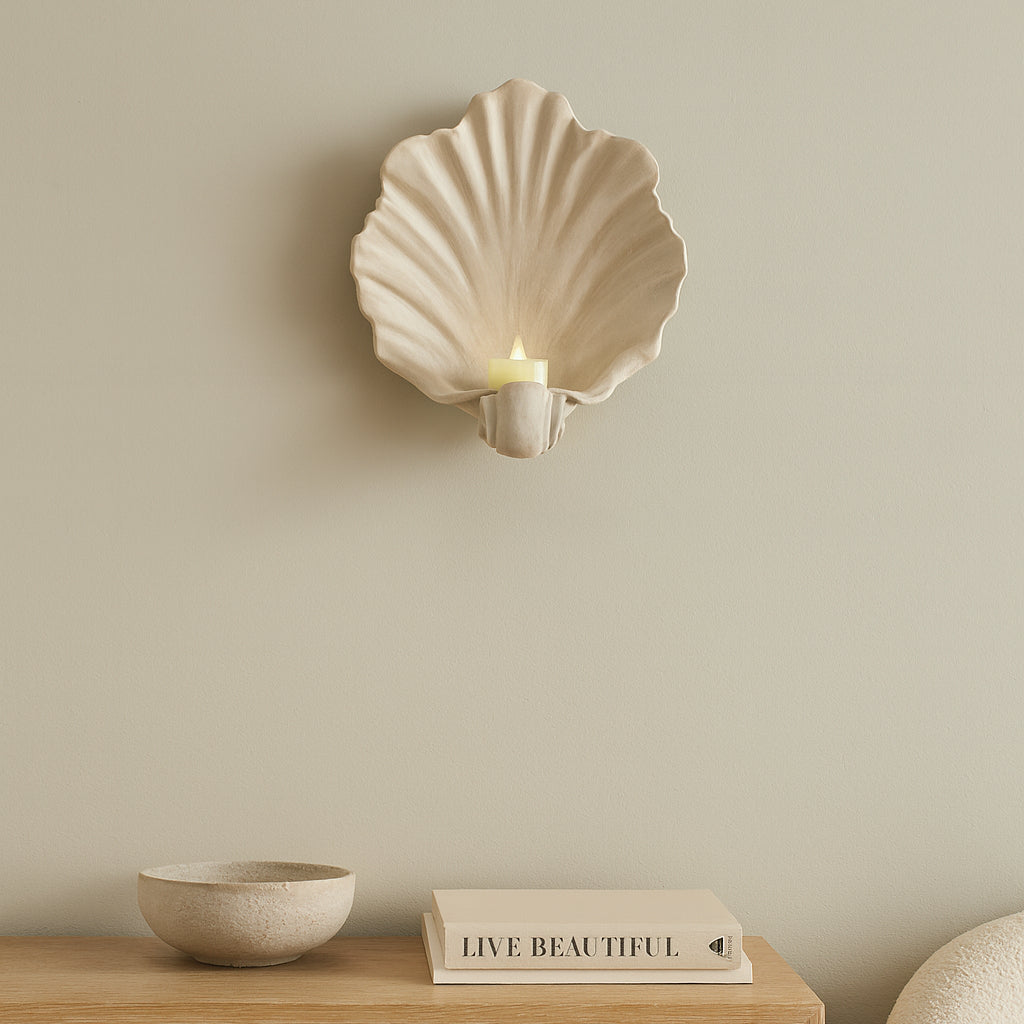 Shell Wall Sconce Candle Holder