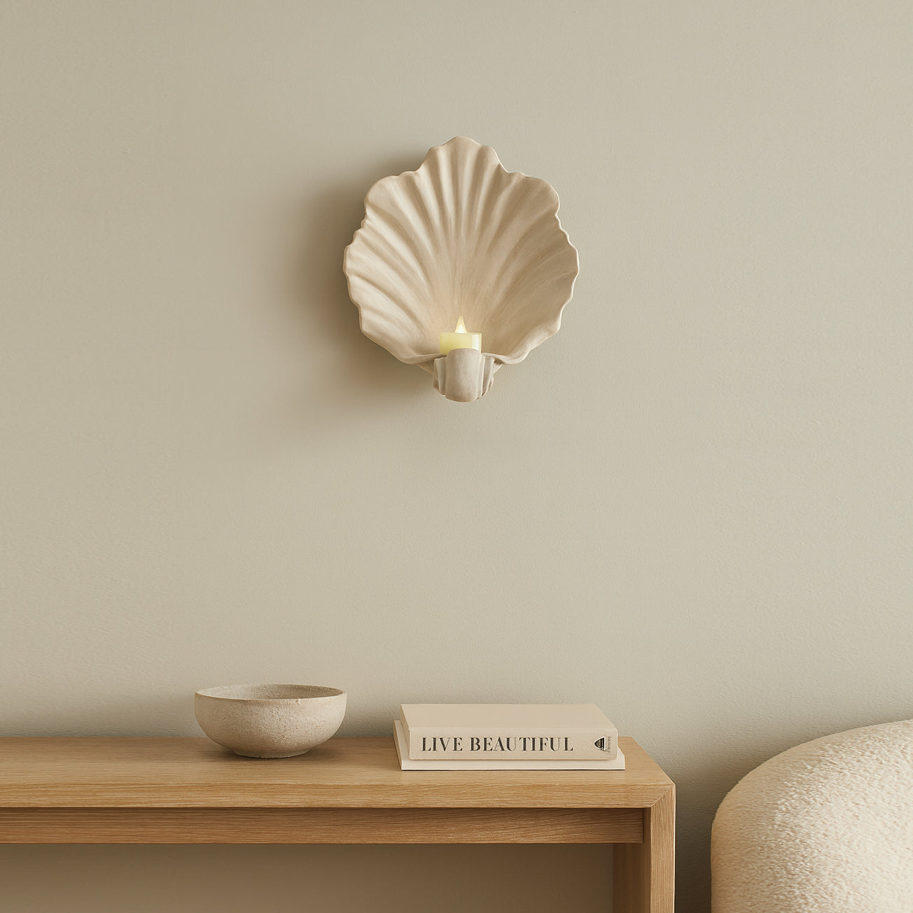 Shell Wall Sconce Candle Holder