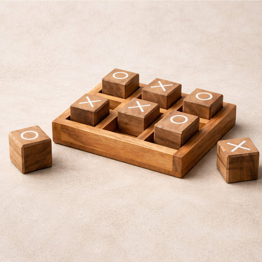 Wooden Tic Tac Toe Game