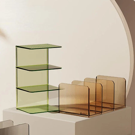 Transparent Storage Rack and Bookend