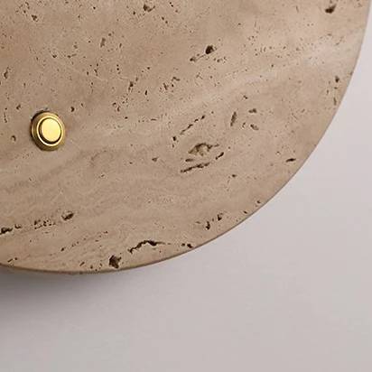 Travertine Round Wall Sconce Light