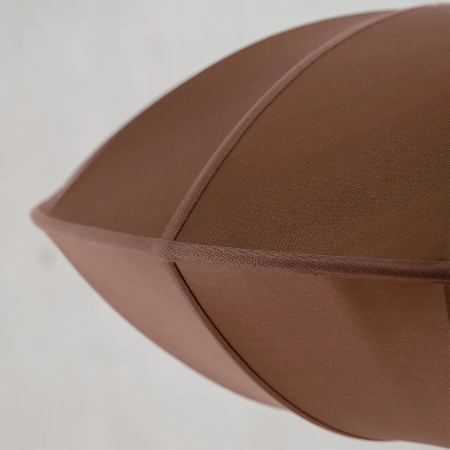 Disk Fabric Pendant Light - Brown