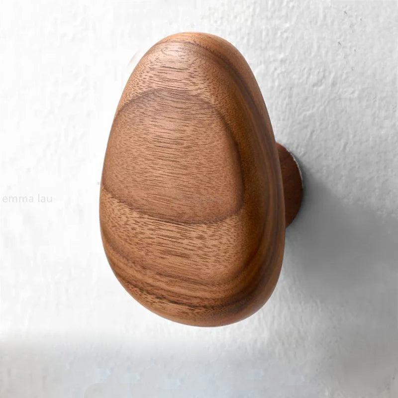Wooden Pebble Wall Hook/Knob