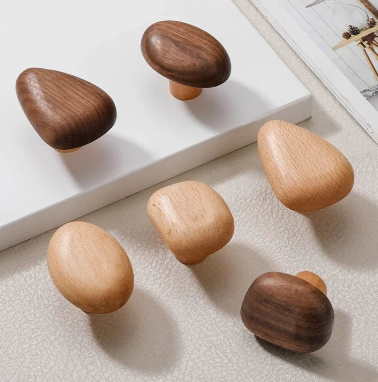 Wooden Pebble Wall Hook/Knob