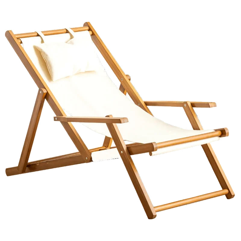 Folding Bamboo Beach Lounger