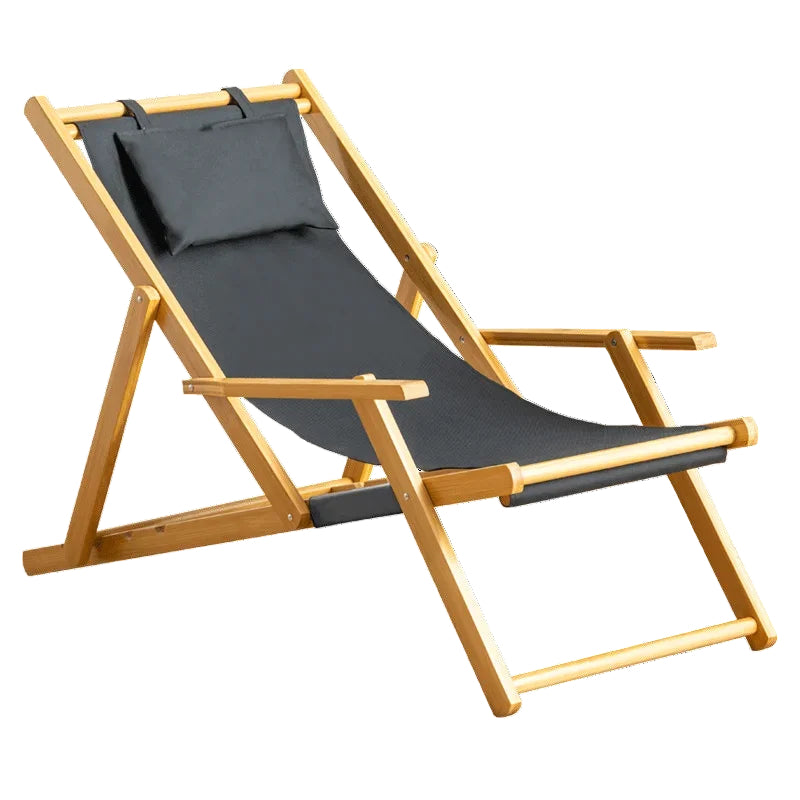 Folding Bamboo Beach Lounger