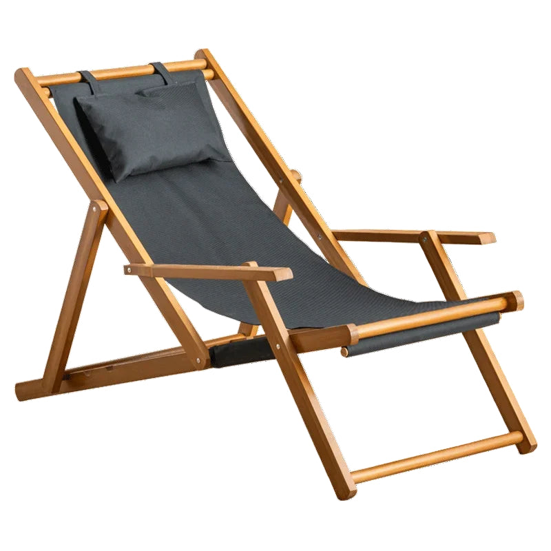 Folding Bamboo Beach Lounger