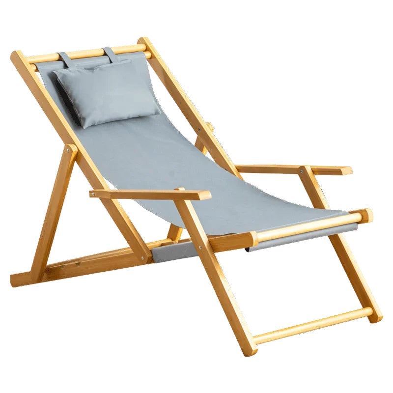 Folding Bamboo Beach Lounger