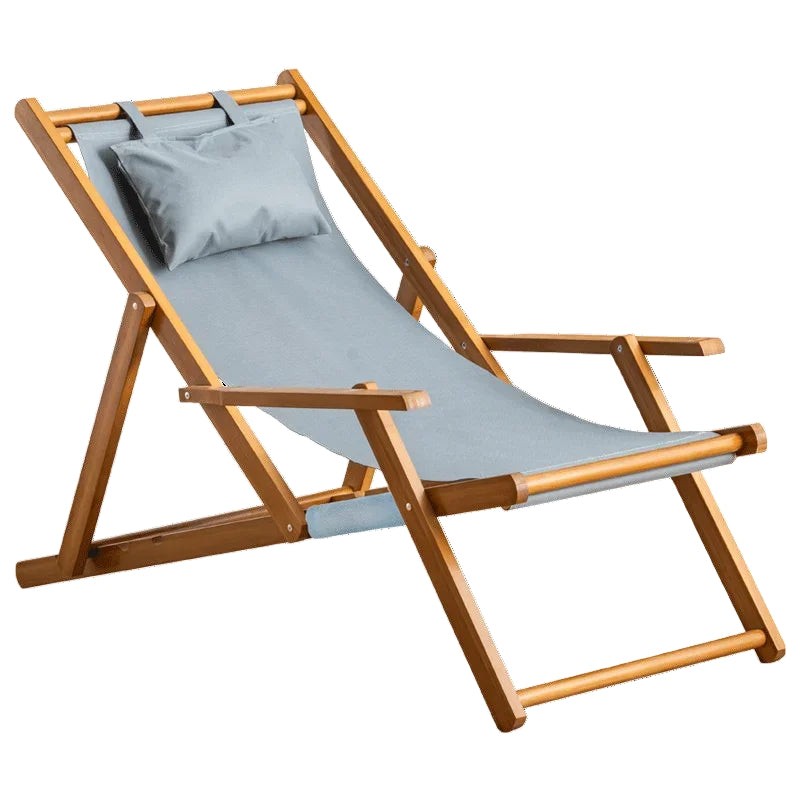 Folding Bamboo Beach Lounger