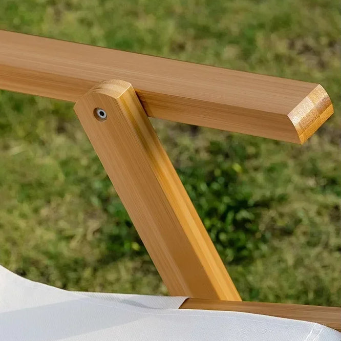 Folding Bamboo Beach Lounger