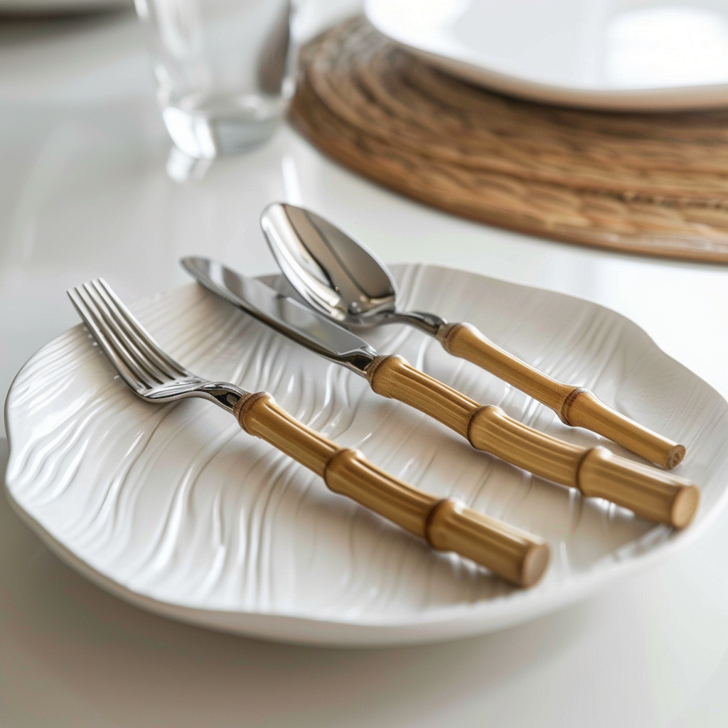 Bamboo Cutlery 24pc Set