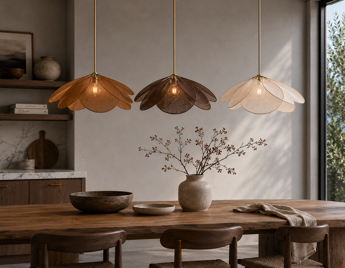 Flower Fabric Pendant Lamp